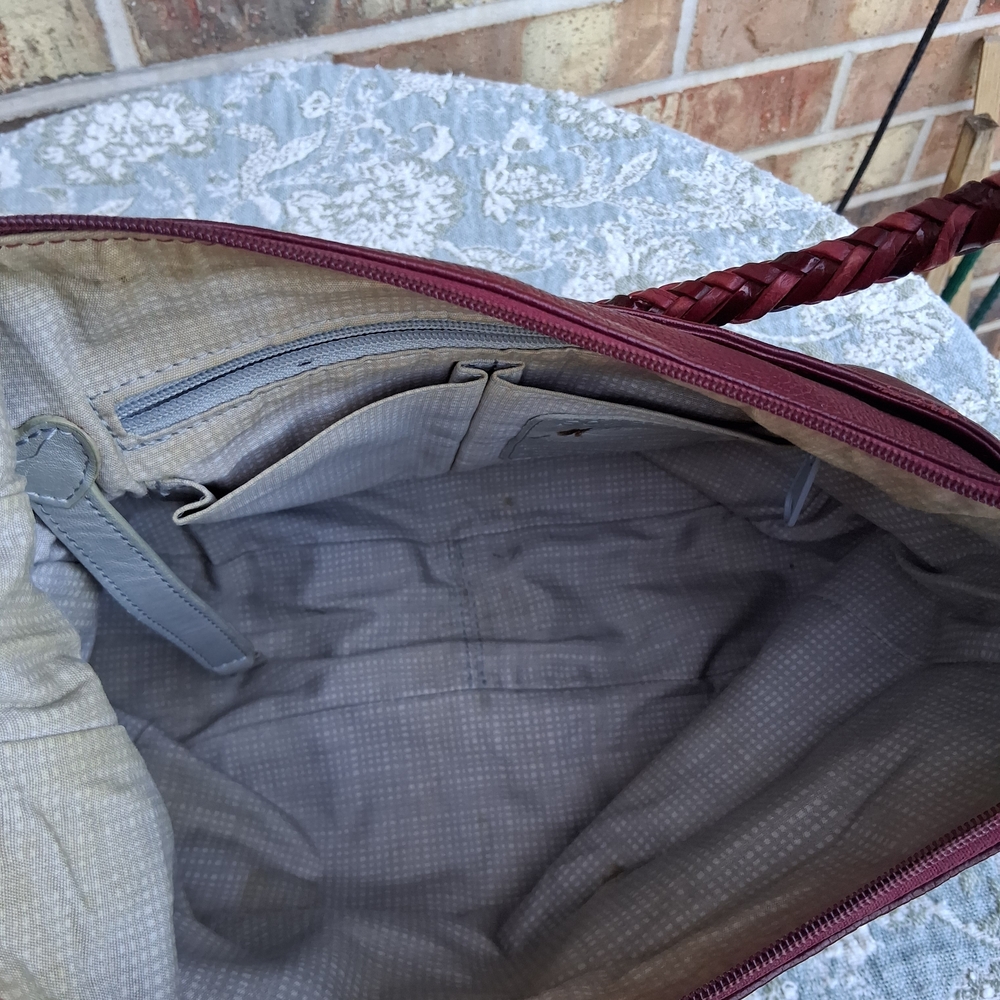 💓Brighton Barbados Ziptop Hobo Bag In Rasberry - Picture 6 of 14